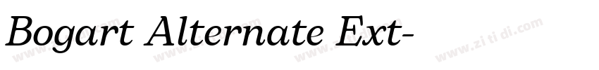 Bogart Alternate Ext字体转换